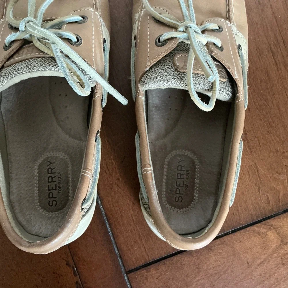Sperry Top Sider Women's Boat Shoes‎ Tan Leather Mesh Size 10M